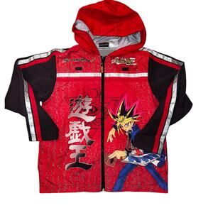 Vintage 1996 Yu-Gi-Oh shonen jump's boys full zip jacket size 8/10